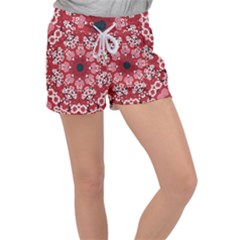 Traditional Cherry Blossom  Women s Velour Lounge Shorts by Kiyoshi88