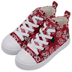 Traditional Cherry Blossom  Kids  Mid-top Canvas Sneakers by Kiyoshi88