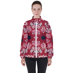 Traditional Cherry Blossom  Women s High Neck Windbreaker by Kiyoshi88