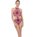 Traditional Cherry blossom  Halter Side Cut Swimsuit View1