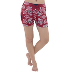 Traditional Cherry Blossom  Lightweight Velour Yoga Shorts by Kiyoshi88