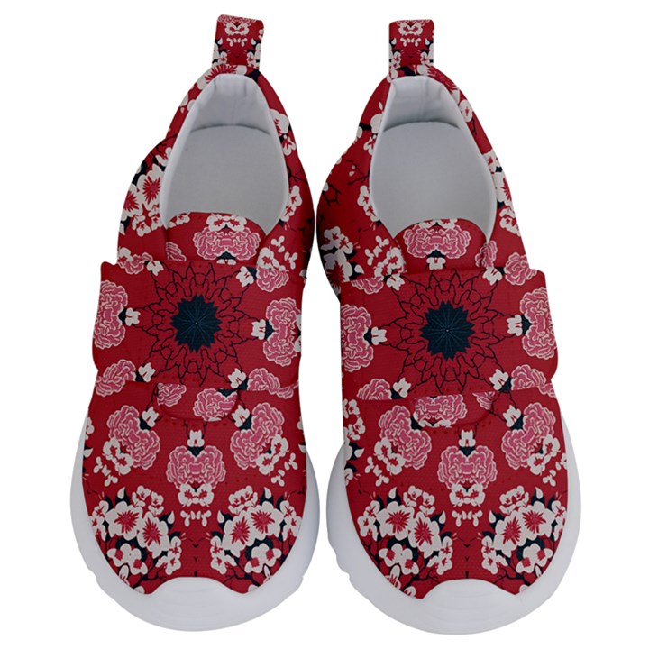 Traditional Cherry blossom  Kids  Velcro No Lace Shoes