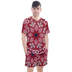 Traditional Cherry Blossom  Men s Mesh Tee And Shorts Set