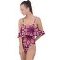 Traditional Cherry blossom  Drape Piece Swimsuit View1