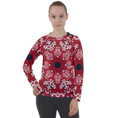 Traditional Cherry Blossom  Women s Long Sleeve Raglan Tee