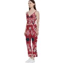 Traditional Cherry blossom  V-Neck Spaghetti Strap Tie Front Jumpsuit View2