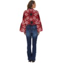 Traditional Cherry blossom  Boho Long Bell Sleeve Top View4