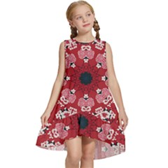 Traditional Cherry Blossom  Kids  Frill Swing Dress