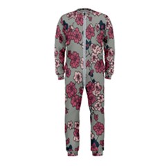 Traditional Cherry Blossom On A Gray Background Onepiece Jumpsuit (kids)