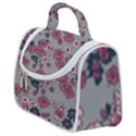 Traditional cherry blossom on a gray background Satchel Handbag View1