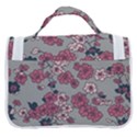 Traditional cherry blossom on a gray background Satchel Handbag View3