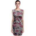 Traditional cherry blossom on a gray background Sleeveless Velvet Midi Dress View1