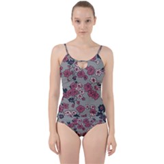 Traditional Cherry Blossom On A Gray Background Cut Out Top Tankini Set by Kiyoshi88