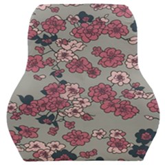 Traditional Cherry Blossom On A Gray Background Car Seat Back Cushion  by Kiyoshi88