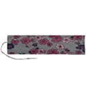 Traditional cherry blossom on a gray background Roll Up Canvas Pencil Holder (L) View1