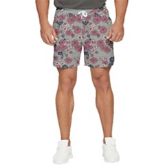 Traditional Cherry Blossom On A Gray Background Men s Runner Shorts by Kiyoshi88