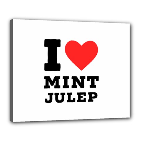 I Love Mint Julep Canvas 20  X 16  (stretched) by ilovewhateva