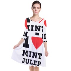 I Love Mint Julep Quarter Sleeve Waist Band Dress by ilovewhateva