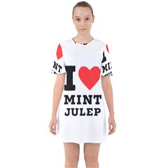 I Love Mint Julep Sixties Short Sleeve Mini Dress by ilovewhateva