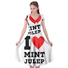 I Love Mint Julep Cap Sleeve Wrap Front Dress by ilovewhateva