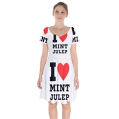 I Love Mint Julep Short Sleeve Bardot Dress by ilovewhateva