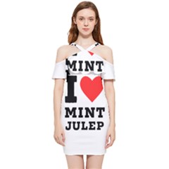 I Love Mint Julep Shoulder Frill Bodycon Summer Dress by ilovewhateva