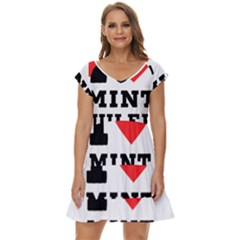 I Love Mint Julep Short Sleeve Tiered Mini Dress by ilovewhateva