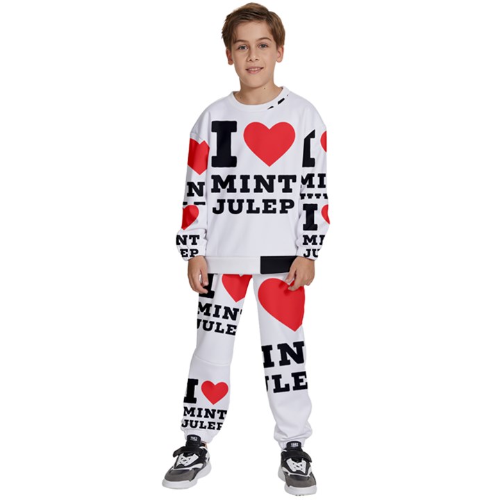 I love mint julep Kids  Sweatshirt set