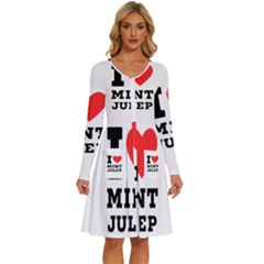 I Love Mint Julep Long Sleeve Dress With Pocket by ilovewhateva