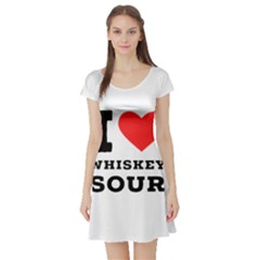 I Love Whiskey Sour Short Sleeve Skater Dress by ilovewhateva