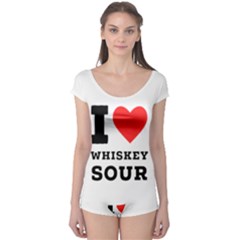 I Love Whiskey Sour Boyleg Leotard  by ilovewhateva