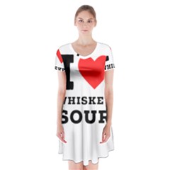 I Love Whiskey Sour Short Sleeve V-neck Flare Dress by ilovewhateva