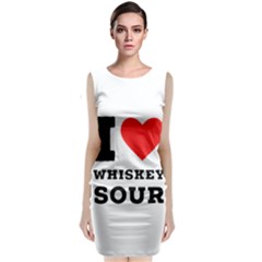 I Love Whiskey Sour Sleeveless Velvet Midi Dress by ilovewhateva