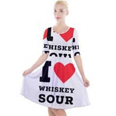 I Love Whiskey Sour Quarter Sleeve A-line Dress by ilovewhateva