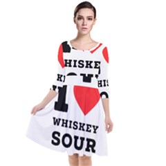 I Love Whiskey Sour Quarter Sleeve Waist Band Dress by ilovewhateva