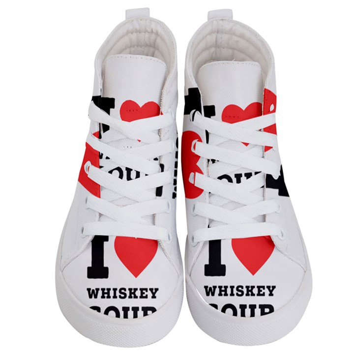 I love whiskey sour Kids  Hi-Top Skate Sneakers