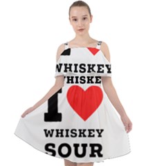 I Love Whiskey Sour Cut Out Shoulders Chiffon Dress by ilovewhateva