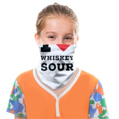 I Love Whiskey Sour Face Covering Bandana (kids) by ilovewhateva