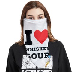 I Love Whiskey Sour Face Covering Bandana (triangle) by ilovewhateva