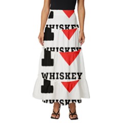 I Love Whiskey Sour Tiered Ruffle Maxi Skirt