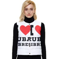 I love cuba libres  Women s Short Button Up Puffer Vest