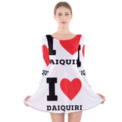 I Love Daiquiri Long Sleeve Velvet Skater Dress by ilovewhateva