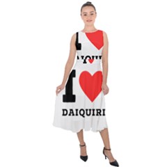 I Love Daiquiri Midi Tie-back Chiffon Dress by ilovewhateva