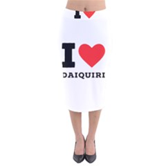 I Love Daiquiri Velvet Midi Pencil Skirt by ilovewhateva