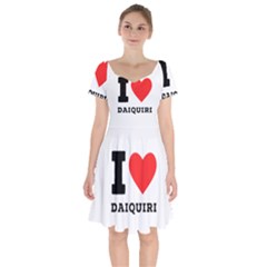 I Love Daiquiri Short Sleeve Bardot Dress by ilovewhateva