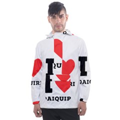 I Love Daiquiri Men s Front Pocket Pullover Windbreaker by ilovewhateva