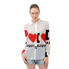 I Love Daiquiri Long Sleeve Chiffon Shirt