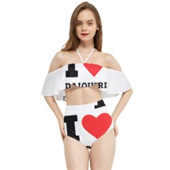 I Love Daiquiri Halter Flowy Bikini Set  by ilovewhateva