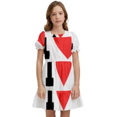 I Love Daiquiri Kids  Puff Sleeved Dress by ilovewhateva