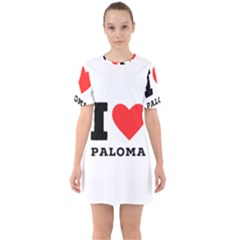 I Love Paloma Sixties Short Sleeve Mini Dress by ilovewhateva